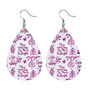 Fashion Teardrop Christmas Leather Earrings For Women