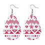 Fashion Teardrop Christmas Leather Earrings For Women