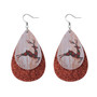 Fashion Teardrop Christmas Leather Earrings For Women