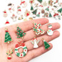 19/20Pcs Mixed Metal Enamel Charms Christmas Pendants Ornaments Beads for Bracelet Earrings Jewelry