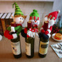 New Christmas Wine Santa Claus Bottle Cover for Dinner Table Decorations