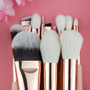 12pcs Rose Golden Natural Premium Foundation Eye Shadow Blush Powder Highlighter Concealer Makeup Brush Set