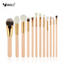 12pcs Rose Golden Natural Premium Foundation Eye Shadow Blush Powder Highlighter Concealer Makeup Brush Set
