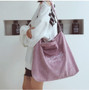Foldable & Reusable Corduroy Canvas Tote Casual Shoulder Shopping Bag