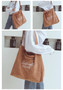 Foldable & Reusable Corduroy Canvas Tote Casual Shoulder Shopping Bag