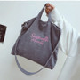 Foldable & Reusable Corduroy Canvas Tote Casual Shoulder Shopping Bag