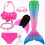 Swimmable Mermaid Tails With Monofin Swimsuit for Girls