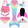 Swimmable Mermaid Tails With Monofin Swimsuit for Girls