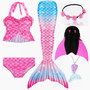 Swimmable Mermaid Tails With Monofin Swimsuit for Girls