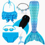 Swimmable Mermaid Tails With Monofin Swimsuit for Girls