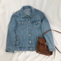 Hooded High Street Fashionable Women Outerwear Denim Jacket