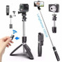 100cm Adjustable Wireless Bluetooth Selfie Stick Foldable Mini Tripod Phone Self Stick With Bluetooth Remote Control