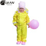 Fashionable Waterproof Jumpsuit Hooded Raincoat For Kids