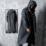 New Black Fashion Adult Waterproof Long Hooded Raincoat For Men/Women