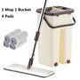 Wet or Dry Usage Magic Automatic Self Cleaning Hand-Free Wringing Floor Cleaning Mop and Bucket