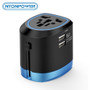 All in One International Universal Travel Power Adapter Socket Charger with 2 USB Ports