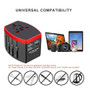 International Universal Travel USB Power Adapter All-in-one with Type C 3 USB