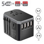 Universal 5 USB Travel Power Adapter Charger Wall Electric Plugs Sockets Converter for Mobile Phones