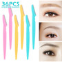 36Pcs Epilator Eyebrow Razor Knife Facial Remover Shaver MakeupTrimmer