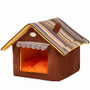 Soft Dog Cat Pet House Folding Indoor Dog House Triangle Roof Pet Bed