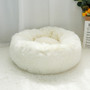 Top Selling Warm Soft Long Plush Round Shape Best Pet Dog Sleeping Bed