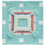 Designer Geometric Pattern Tufted Tassel Cushion Cover