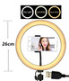 Designer Selfie LED Ring Lamp With Tripod Stand for Selfie Phone Video Photography