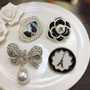 Camellia Luxury Brand Lapel Enamel Pins and Brooches for Women Clothing