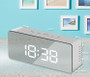 LED Mirror Alarm Clock Digital Snooze Table Clock for Home Decor