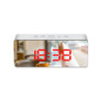 LED Mirror Alarm Clock Digital Snooze Table Clock for Home Decor