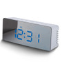LED Digital Mirror Display Rectangle Desk Alarm Clock