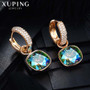 Beautiful Exquisite Crystals from Swarovski Gold Color Plated Earrings for Women