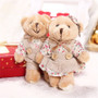 12pcs 6 Pair 11cm Small Teddy Bear Key Chain Doll for Valentine's Day