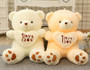 Large Stuffed Plush 1pc I Love You Holding LOVE Heart Soft Teddy Bear