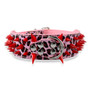 Stylish 2" Wide Sharp Spiked Studded Adjustable Leather Collars for Medium/Large Dogs