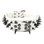 Stylish 2" Wide Sharp Spiked Studded Adjustable Leather Collars for Medium/Large Dogs