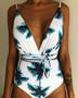 New Sexy One Piece Printed Backless Swimsuit