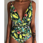 New Sexy One Piece Printed Backless Swimsuit