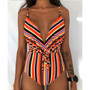 New Sexy One Piece Printed Backless Swimsuit