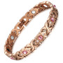 Fashionable Shiny Crystal Stainless Steel Charm Chain & Link Bracelet for Women