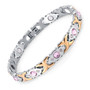 Fashionable Shiny Crystal Stainless Steel Charm Chain & Link Bracelet for Women