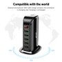 HOT SELLING 5 Port EU UK Plug LED Display USB Charging Dock Station for Mobile Phone/ Desktop