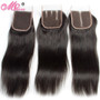 FASHIONABLE Peruvian Straight Hair With Lace Closure 4 Pc Bundles