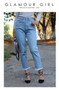 TOP SELLING High Waist Denim Pencil Harem Pants for Women