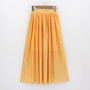 Women's Summer Pleated Ankle-Length Metallic Maxi Skirt
