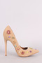 Shoe Republic LA Suede Beadwork Pointy Toe Pump