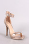 Wild Diva Lounge Metallic Ankle Strap Stiletto Heel