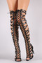 Strappy Open Toe Lace-Up Gladiator Heel