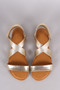 Bamboo Elasticized Cross Band Flat Sandal