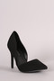 Breckelle Nubuck Pointy Toe Dorsay Pump